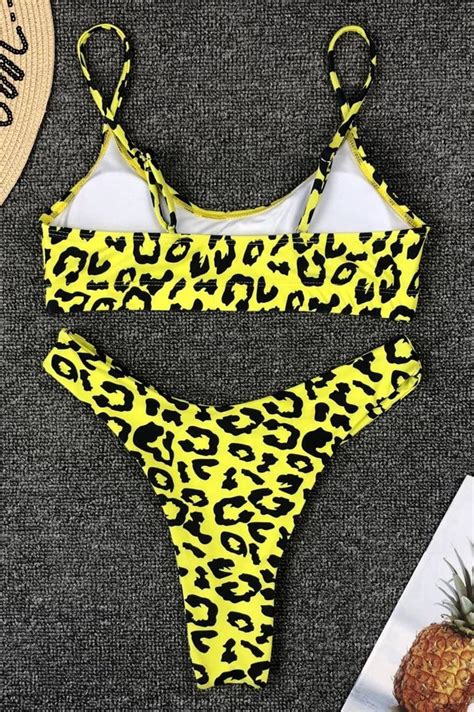 Leopard Print Bikini Set Multicolor Orro Shop