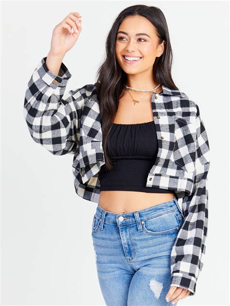 Cropped Flannel Top Altard State
