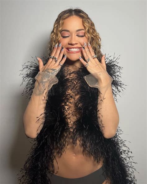 Rita Oras Latest Nearly Naked Outfit Is Basically Just A Feather Boa