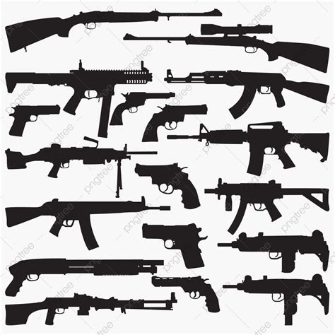 Silhouettes Guns Action Actions Arms Png And Vector With Transparent