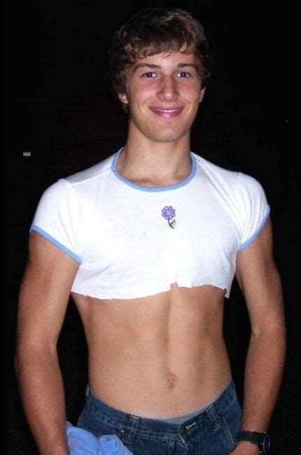 Cool Guy Show His Abs In A Ripped Half Shirt Crop Tops For Men Mens