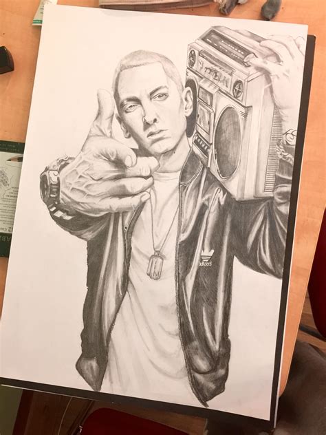 Eminem Sketch Eminem Drawing Rapper Art Album Cover Art