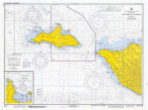 Historic Nautical Map San Miguel Passage 1973 Noaa Chart