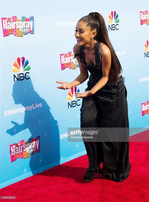 Singer Ariana Grande Attends The Press Junket For Nbcs Hairspray Live