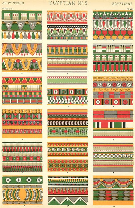 grammar of ornament egyptian pattern egyptian motifs free illustration images pattern