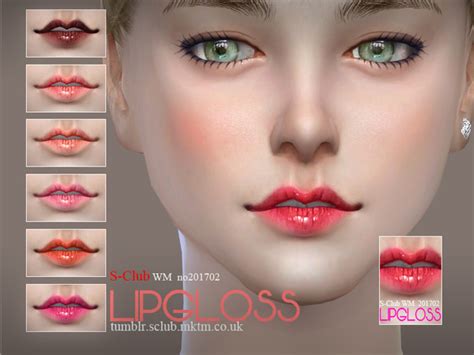 The Sims Resource Lipgloss 201702 By S Club Sims 4 Downloads