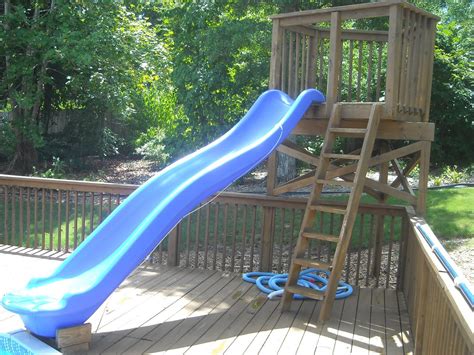 Not only will you never again have to climb a pool ladder, but a deck will also create a. Pin on Outdoors