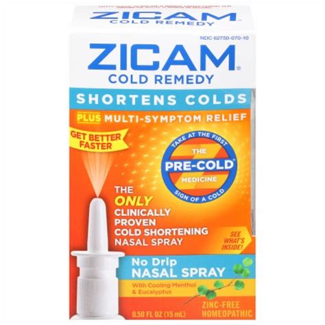 Zicam Cold Remedy No Drip Nasal Spray 05 Fl Oz Harris Teeter