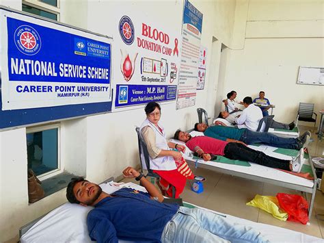 Share of individuals agreeing to frequently donate blood to help others in malaysia in 2018. Blood Donation Camp : Career Point University Hamirpur