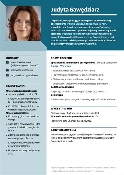 Proste Cv Wzór Jak Napisać I 18 Prostych Cv Szablonów Online