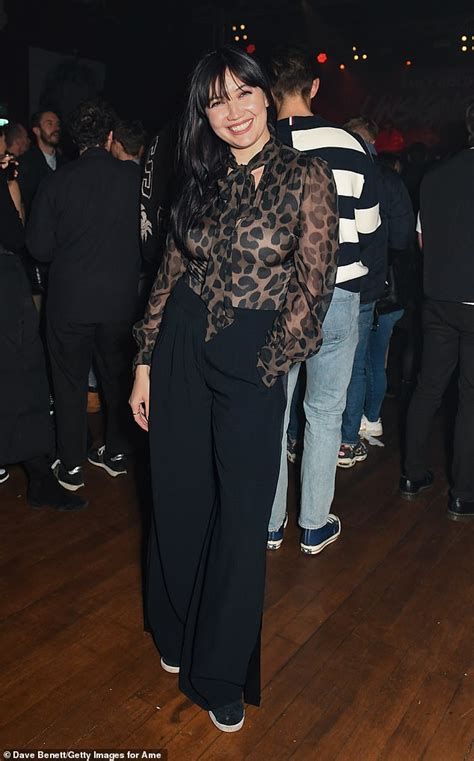 Daisy Lowe Stuns In A Semi Sheer Leopard Print Blouse While Vick Hope