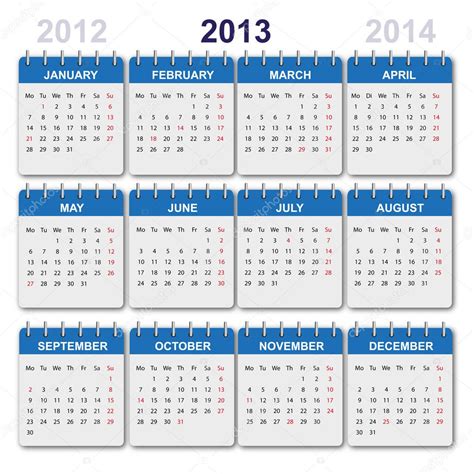 2013 Year Usa Calendar Calendar Template 2016