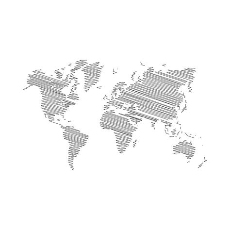 World Map Maps Vector Hd Images World Map Scribble Vector Earth