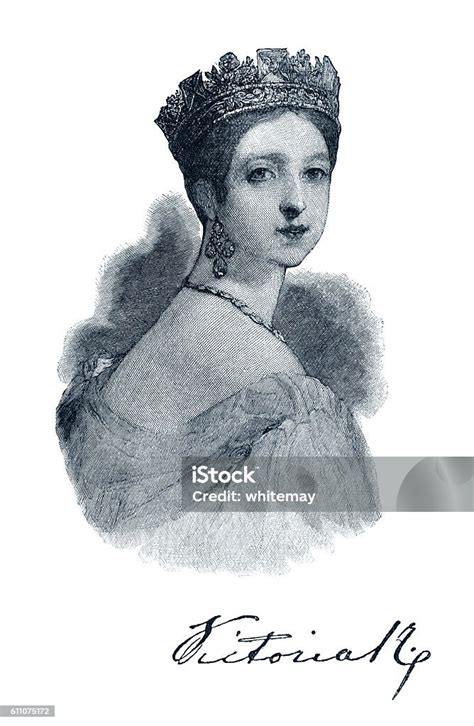 Portrait Of Young Queen Victoria Stock Illustration Download Image