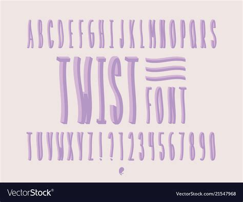 Twist Font Alphabet Royalty Free Vector Image Vectorstock