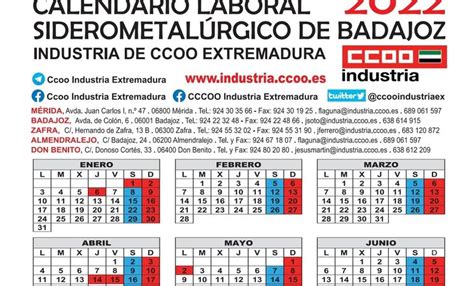Ccoo Firma El Calendario Del Sector Siderometalúrgico Provincial De