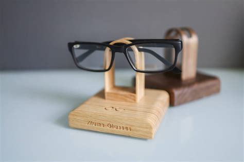 Luxury Oak Glasses Stand Display Holder Personalised By Noir Design