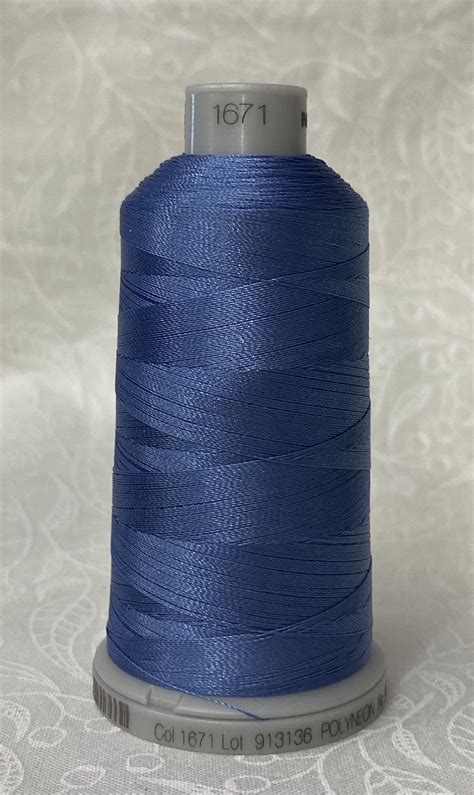 Madeira Polyneon #40 Embroidery Thread, 1000m Colour 1671 COUNTRY KITCHEN BLUE