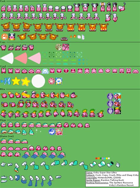 The Spriters Resource Full Sheet View Kirby Super Star Ultra Cook