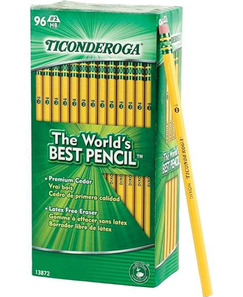 Original Ticonderoga Pencils Unsharpened Box Of 96