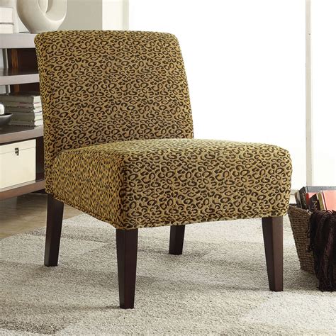 A cute leopard accent chair and a leopard carpet! Coaster Company Leopard Print Accent Chair - Walmart.com