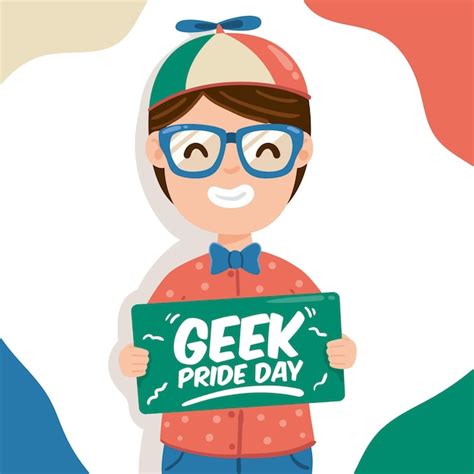 Free Vector Geek Pride Day Concept