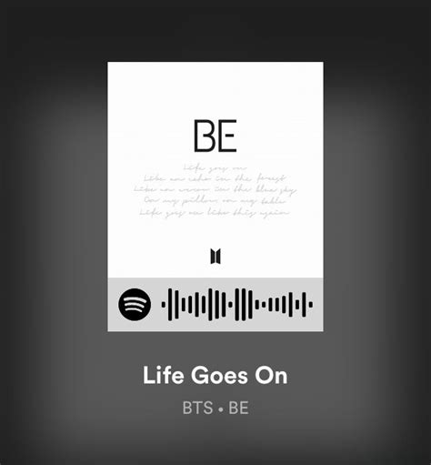 Life Goes On By BTS Imprimibles Lettering Lyrics Letras De Canciones
