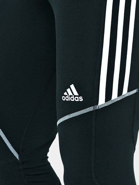 Adidas Adidas Response Running Mens Tights In White For Men Black