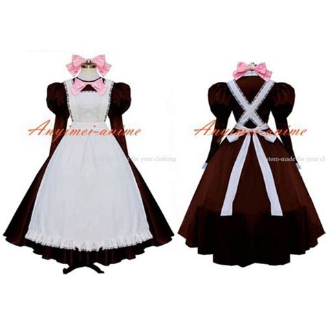 Sexy Sissy Maid Cotton Dress Lockable Uniform Cosplay Costume Custom