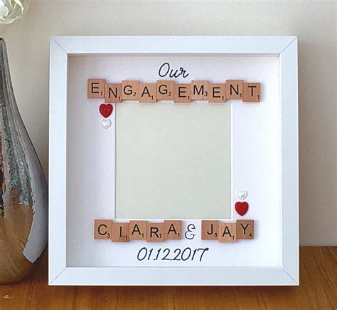 Personalised Engagement Frame Engagement T Ts For Etsy