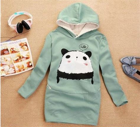 Cute Panda Hoodie And Korean Fleece Sweatshirt Image 574781 On