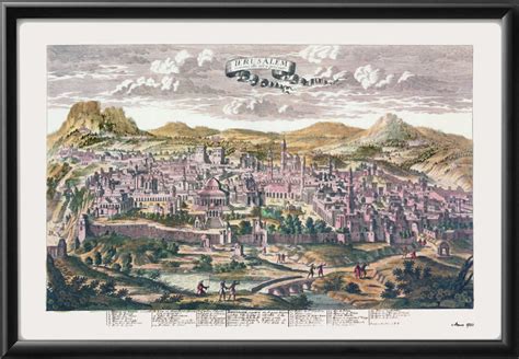 Jerusalem 1839 Vintage City Maps