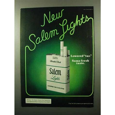1975 Salem Lights Cigarettes Ad New Salem Lights On Ebid United