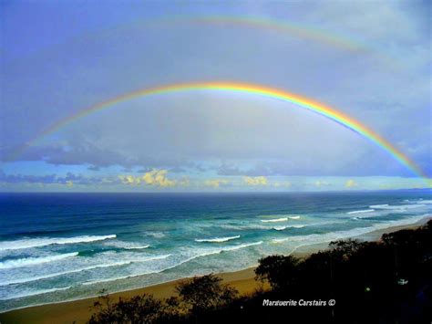 Double Rainbow Across The Sky And Over The Sea Rainbow Sky City Lights