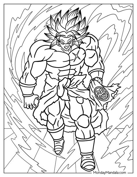 Broly Coloring Pages Free PDF Printables