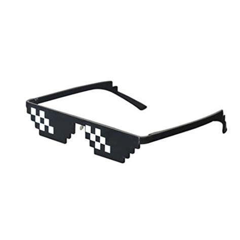 Lorigun Thug Life Sunglasses Pixelated Mosaic Glasses Party Glasses Mlg Shades 12 Pixels