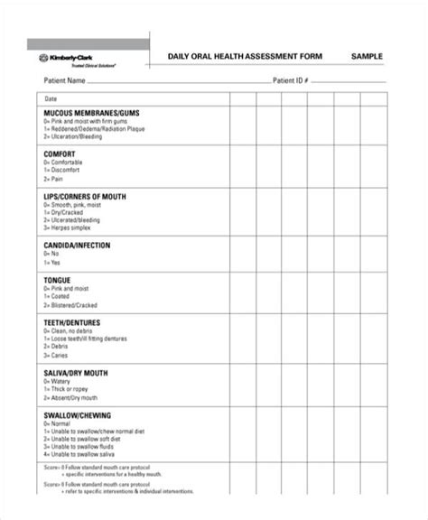 Free 36 Health Assessment Forms In Pdf Ms Word