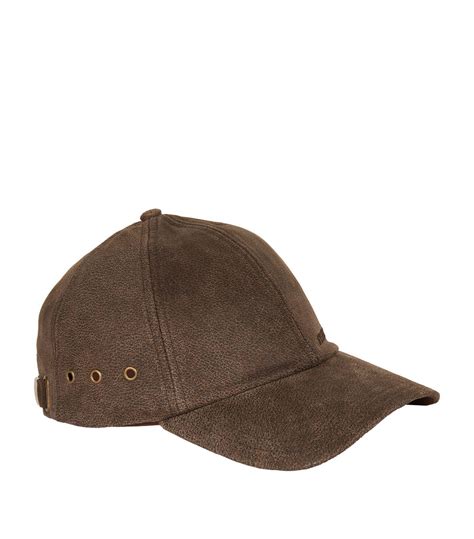Stetson Leather Baseball Cap In Brown For Men Lyst