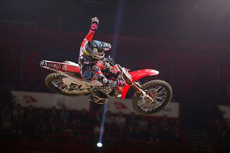 The kawasaki rider from cortez, colorado, has won three of the last four races, also topping the podium in glendale, arizona, and oakland, california. Justin Barcia - Photo Blast: Paris Supercross Saturday ...