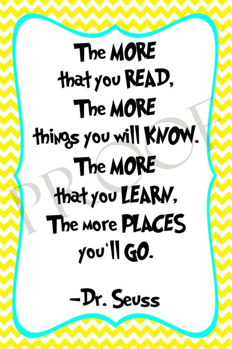 Dr Seuss Quote Print Classroom Poster Or Nursery Print Etsy