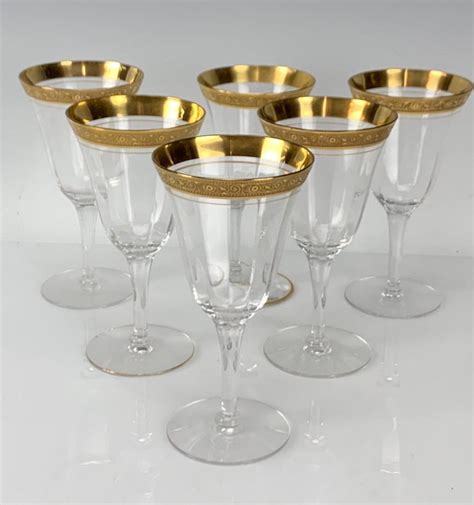 Sold Price Set Of 6 Gilt Moser Wine Glasses Invalid Date Pst