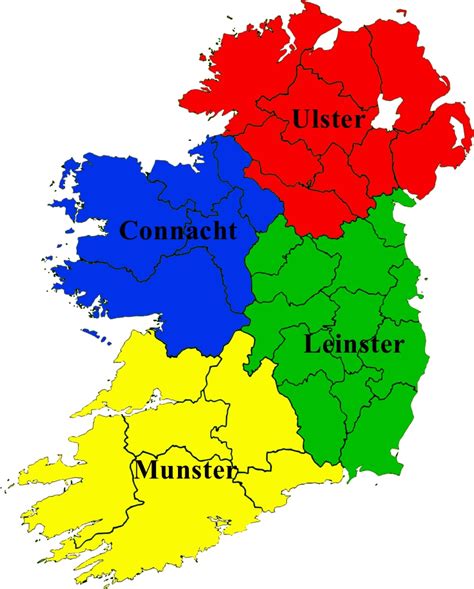 Ireland Historical Provinces Map