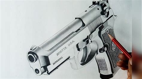 How To Draw A Gun With Pencil Sonmixture11