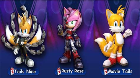 Sonic Forces Sonic Prime Tails Nine Vs Movie Tails Vs Rusty Rose