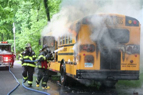 School Bus Catches Fire On Greenfield Hill Students Escape Safely