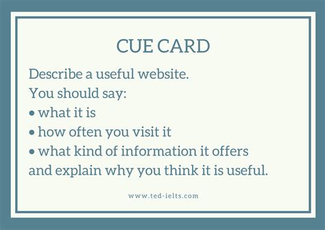 Describe A Subject Ielts Cue Card Ted Ielts