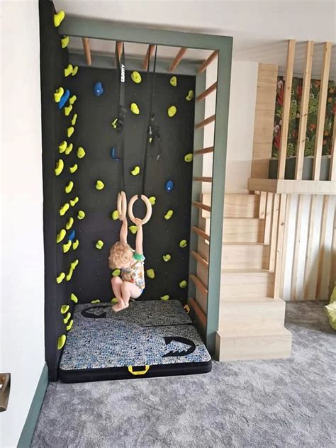 This Kids Room Features A Diy Climbing Wall And Awesome Wardrobe Kids