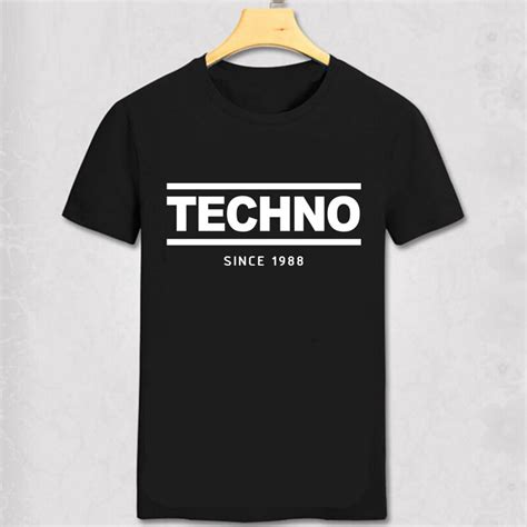 Techno T Shirt Techno Since 1988 Printed Mens Black T Shirt Club Est