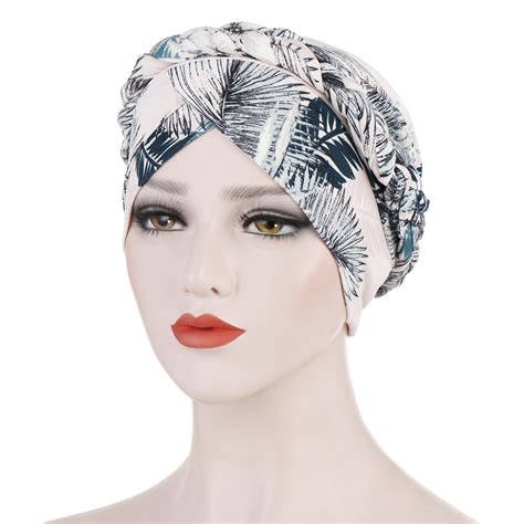Chemo Cancer Turbans Floral Cap Twisted Braid Hair Cover Wrap Hair Loss