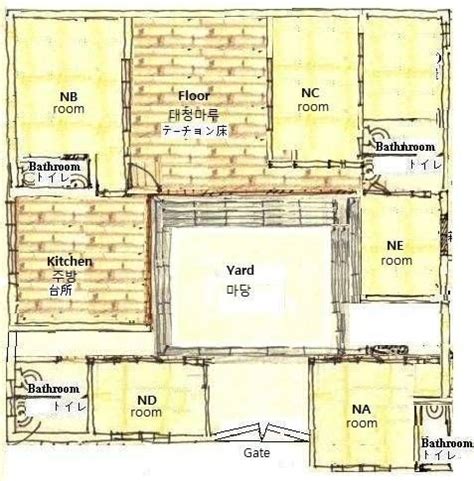 This type of heating system is quite common in. Traditional Korean House Plans - Floor Plans Concept Ideas